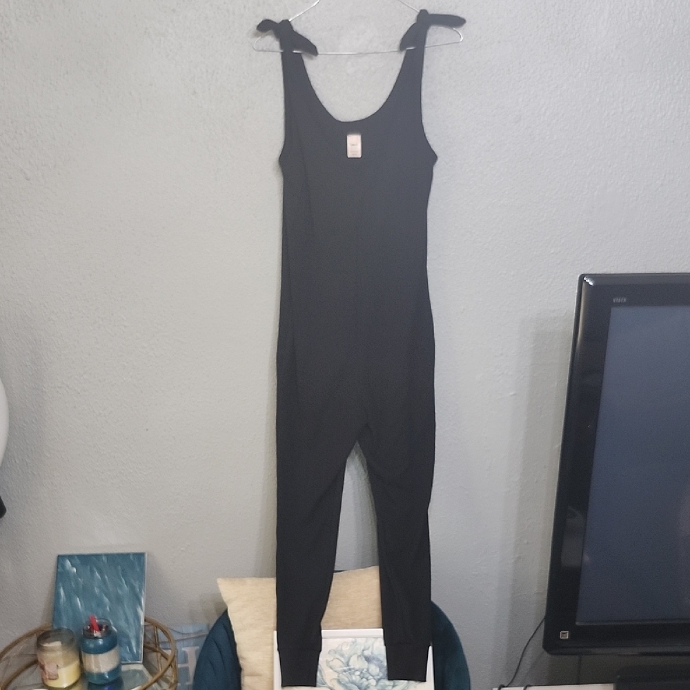 Smash + Tess Ribbed Black Sleeveless Jumpsuit Sz. XS